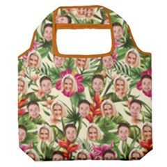 Personalized Couple Many Head Hawaii Tropical Summer Premium Foldable Grocery Recycle Bag