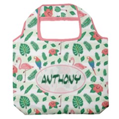 Personalized Tropical Summer Name Any Text Premium Foldable Grocery Recycle Bag