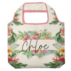 Personalized Tropical Summer Name Any Text Premium Foldable Grocery Recycle Bag