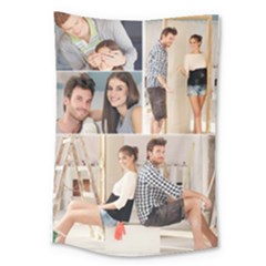 Custom 4 Photo Collage Wall - Large Tapestry