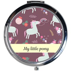 Cartoon Unicorn - Mini Round Mirror