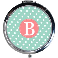 Dot Pattern Initial - Mini Round Mirror