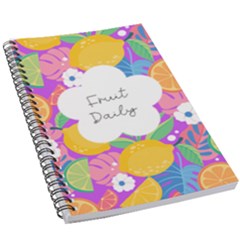 Personalized Any Text Colorful Fruits - 5.5  x 8.5  Notebook