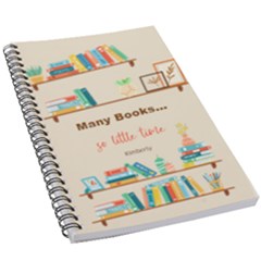 Personalized Any Text Book Shelf - 5.5  x 8.5  Notebook