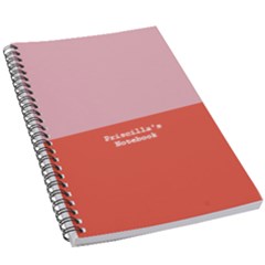 Personalized Any Text Solid Half Color  - 5.5  x 8.5  Notebook