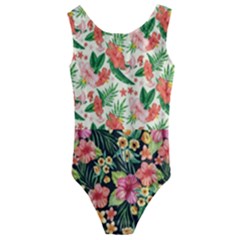 Personalized Tropical Florals Hawaii - Kids  Cut-Out Back One Piece Swimsuit