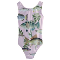 Personalized Hand Drawn Fish - Kids  Cut-Out Back One Piece Swimsuit