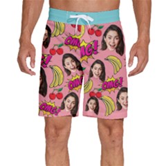 Personalized Photo Many Face Head OMG Oh My God - Men s Beach Shorts