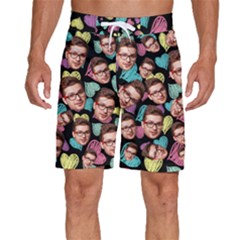 Personalized Photo Many Face Head Many Heart - Men s Beach Shorts