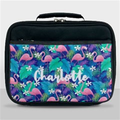 Personalized Any Text Jungle With Flamingo - Lunch Bag