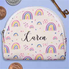 Personalized Rainbow Name Any Text - Horseshoe Style Canvas Pouch