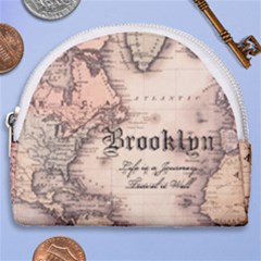 Personalized Map Journey Name Any Text - Horseshoe Style Canvas Pouch