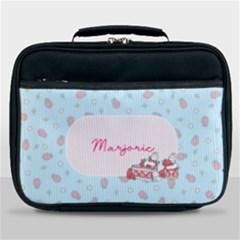 Personalized Any Text Strawberry with Rabbit Cake - Lunch Bag