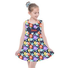 Personalized Any Text Flower - Kids  Summer Dress