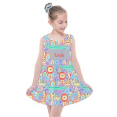 Personalized Any Text Animal Zoo - Kids  Summer Dress