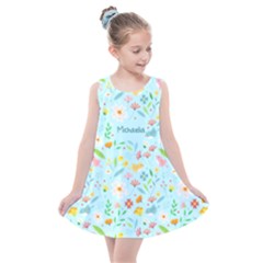 Personalized Any Text Flower - Kids  Summer Dress