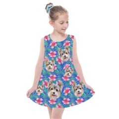 Personalized Photo Face Cut Forest Flower - Kids  Summer Dress