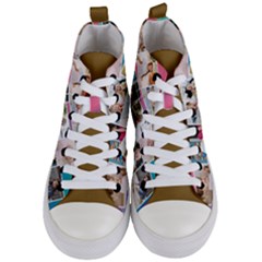 Personalized Collage Photo - Women s Mid-Top Canvas Sneakers