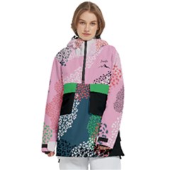 Personalized Leopard Pattern Logo Any Text Name - Women s Pullover Zip Ski and Snowboard Waterproof Breathable Jacket