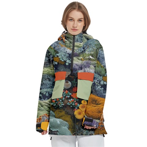 Women s Pullover Zip Ski and Snowboard Waterproof Breathable Jacket 