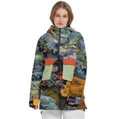 Personalized Beautiful Plants Logo Any Text Name - Women s Pullover Zip Ski and Snowboard Waterproof Breathable Jacket