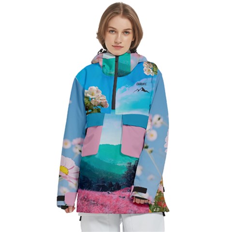 Women s Pullover Zip Ski and Snowboard Waterproof Breathable Jacket 