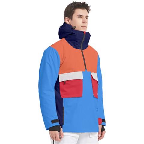 Men s Pullover Zip Ski and Snowboard Waterproof Breathable Jacket 