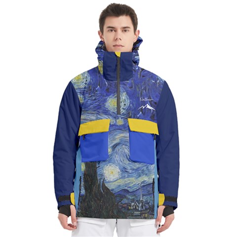 Men s Pullover Zip Ski and Snowboard Waterproof Breathable Jacket 