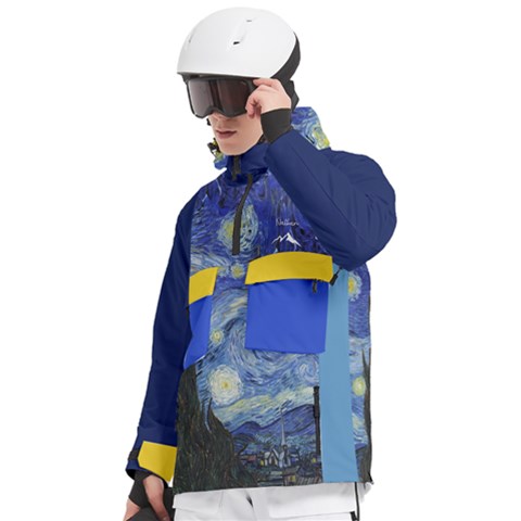 Men s Pullover Zip Ski and Snowboard Waterproof Breathable Jacket 