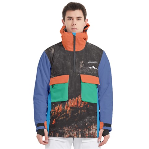 Men s Pullover Zip Ski and Snowboard Waterproof Breathable Jacket 