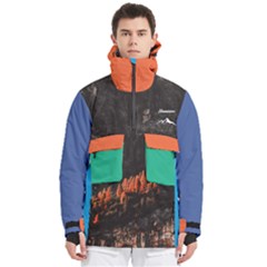 Custom Mix Pattern Logo Any Text Name - Men s Pullover Zip Ski and Snowboard Waterproof Breathable Jacket