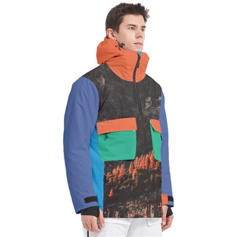 Men s Pullover Zip Ski and Snowboard Waterproof Breathable Jacket 