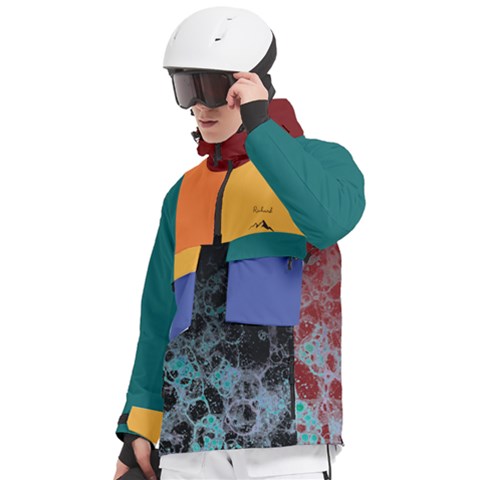 Men s Pullover Zip Ski and Snowboard Waterproof Breathable Jacket 