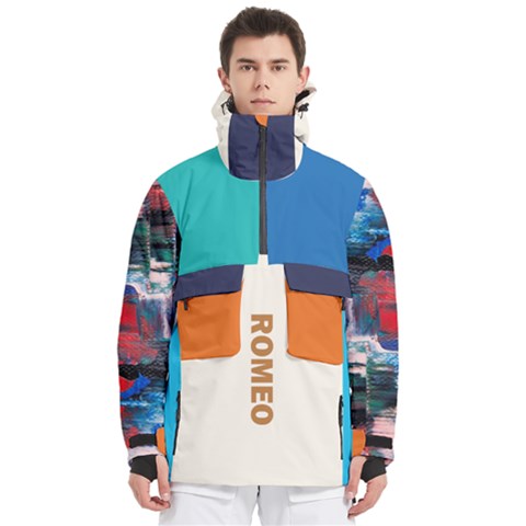 Men s Pullover Zip Ski and Snowboard Waterproof Breathable Jacket 