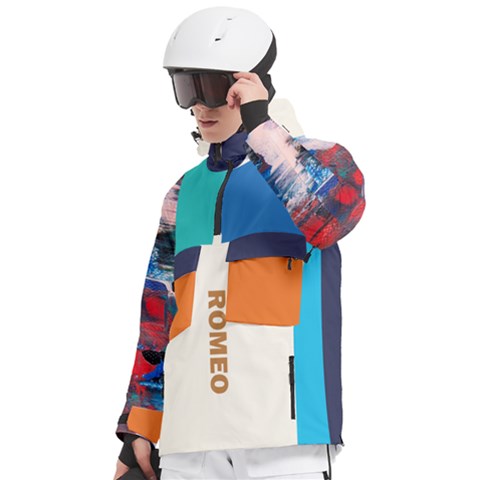 Men s Pullover Zip Ski and Snowboard Waterproof Breathable Jacket 