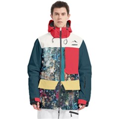 Custom Mix Color Any Text Name - Men s Multi Pockets Zip Ski and Snowboard Waterproof Breathable Jacket