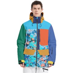 Custom Mix Color Any Text Name - Men s Multi Pockets Zip Ski and Snowboard Waterproof Breathable Jacket