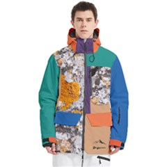 Custom Mix Color Any Text Name - Men s Multi Pockets Zip Ski and Snowboard Waterproof Breathable Jacket