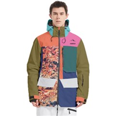 Custom Mix Color Any Text Name - Men s Multi Pockets Zip Ski and Snowboard Waterproof Breathable Jacket