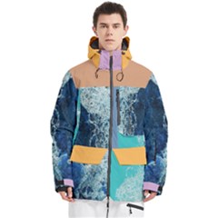 Custom Mix Color Any Text Name - Men s Multi Pockets Zip Ski and Snowboard Waterproof Breathable Jacket