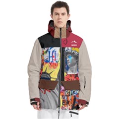 Custom Mix Color Any Text Name - Men s Multi Pockets Zip Ski and Snowboard Waterproof Breathable Jacket