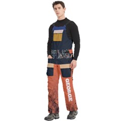 Men s Side Zip Front Pouch Ski And Snowboard Bib Pants	 