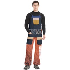 Men s Side Zip Front Pouch Ski And Snowboard Bib Pants	 