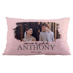 Custom Anniversary Couple Wedding Name - 16 x24  Lumbar Throw Cushion Case (Two Sides)