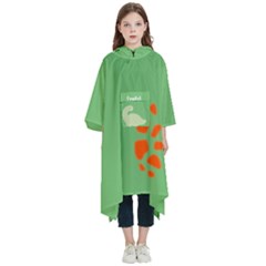 Personalized Name Dinosaur - Kids  Hooded Rain Ponchos