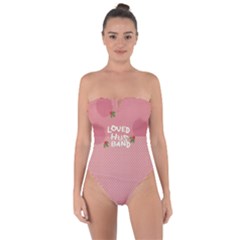 husband swimsuit - Tie Back One Piece Swimsuit