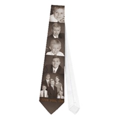 tie with the kids on it in sepia - Necktie (One Side)