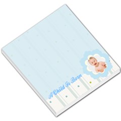 Baby Blue Stripes and Dots Footer - Small Memo Pads