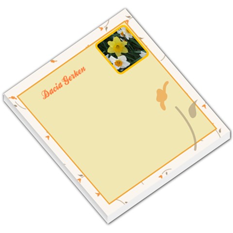 Flower Memo Pad By Dacia Gerken