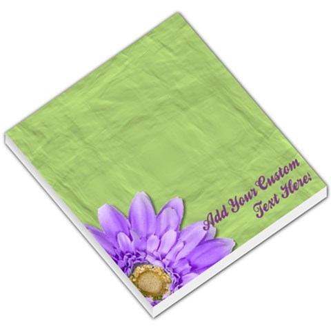 Green And Purple Daisy Memo Pad By Angela